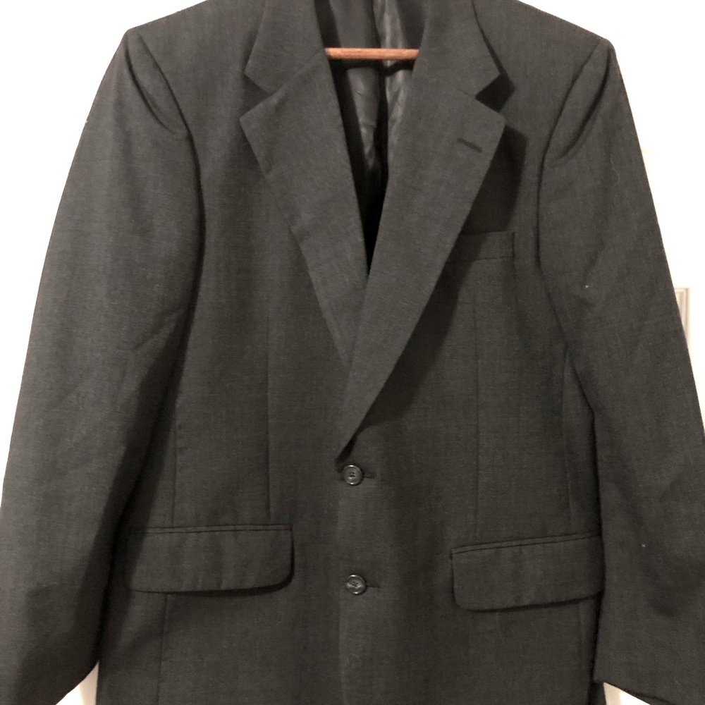 Authentic Burberry London Gray Blazer 44R vintage